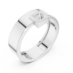 Load image into Gallery viewer, Princess Bezel Mens Ring — 0.25ct
