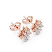Iris Diamond Solitaire Stud Earrings