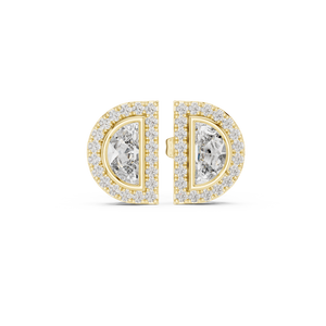Violetta Diamond Halo Stud Earrings