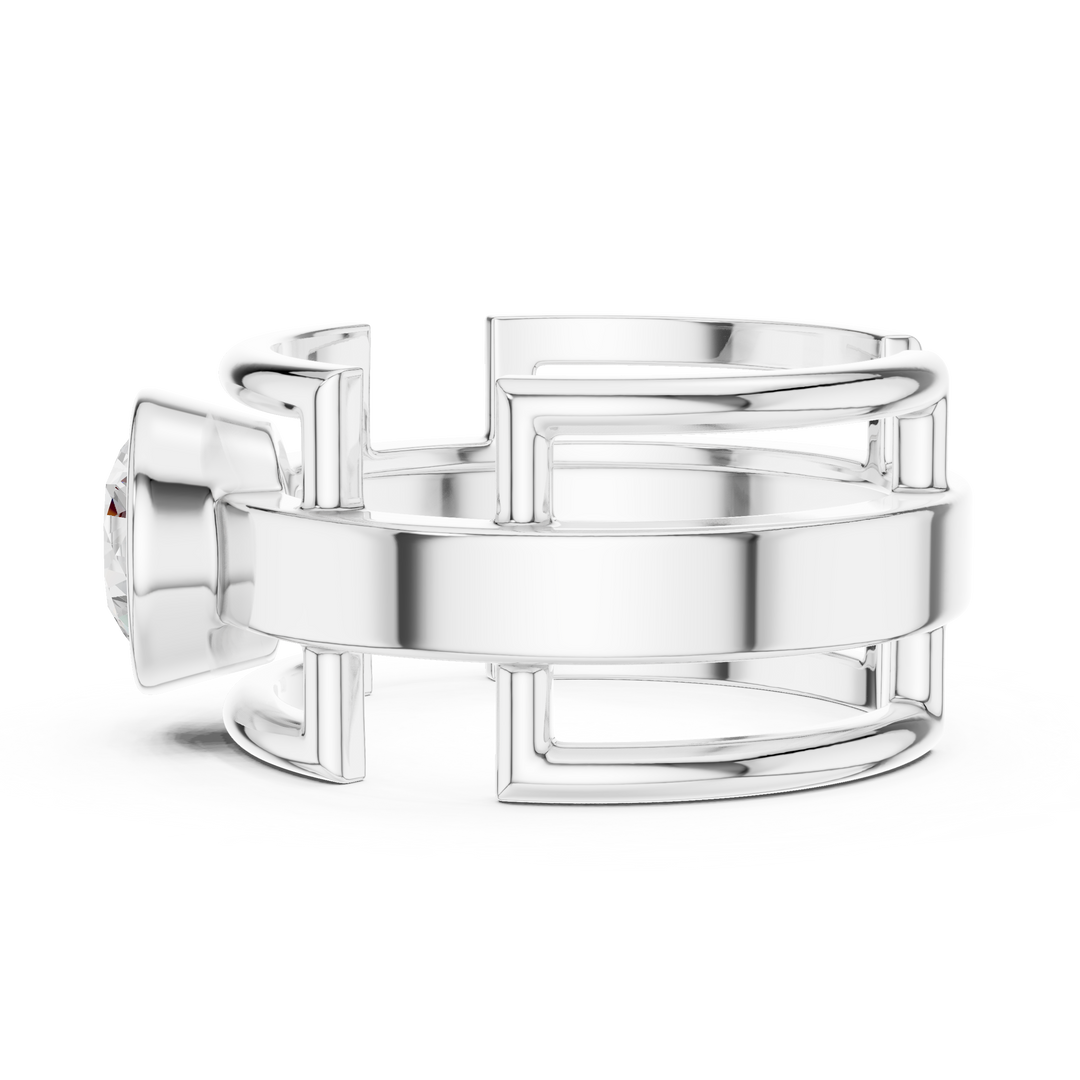 Crown Edge Mens Ring — 1.00ct