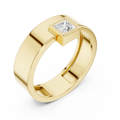 Princess Bezel Mens Ring — 0.25ct