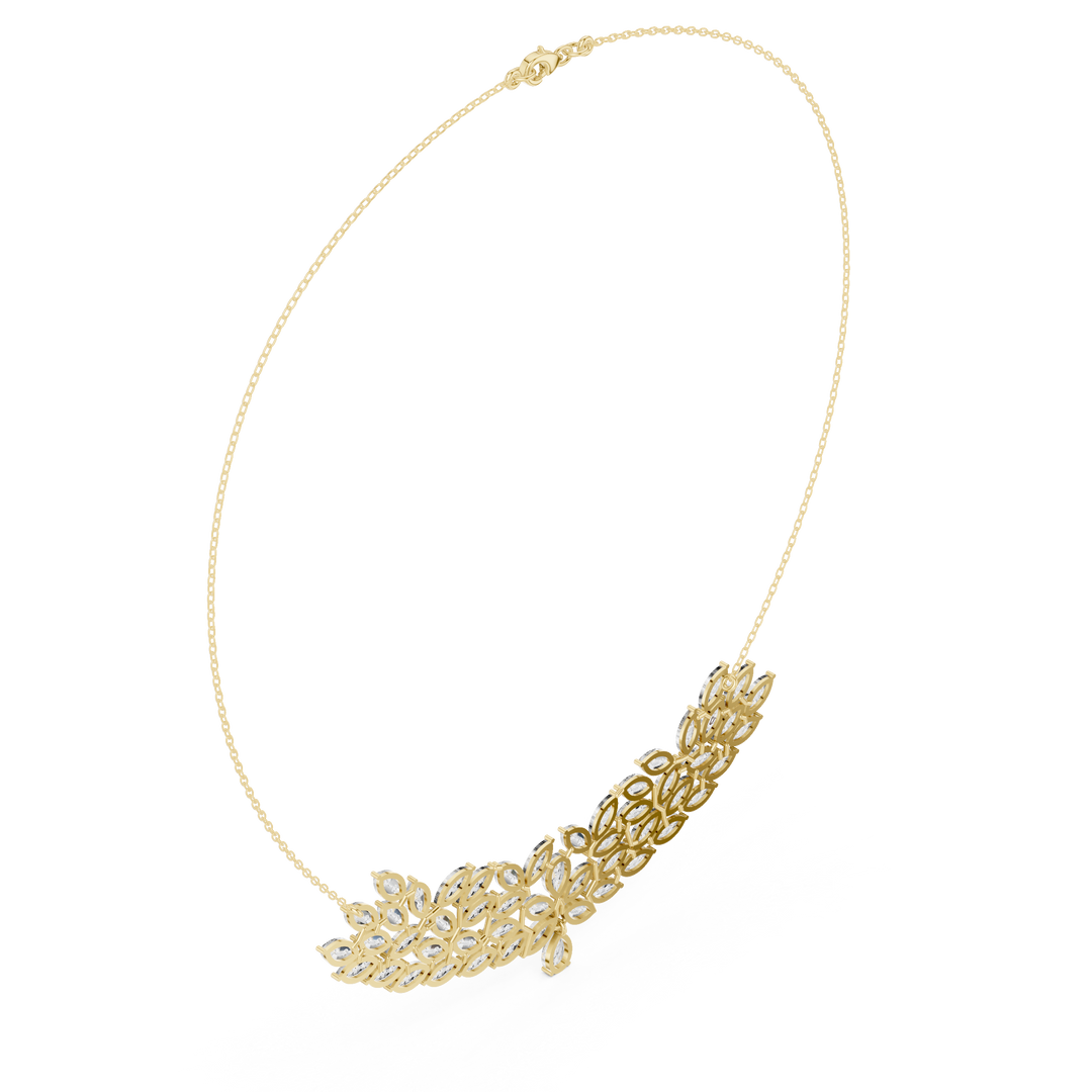 Peacock Fan Choker Necklace — 4.24ct