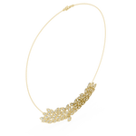 Load image into Gallery viewer, Peacock Fan Choker Necklace — 4.24ct
