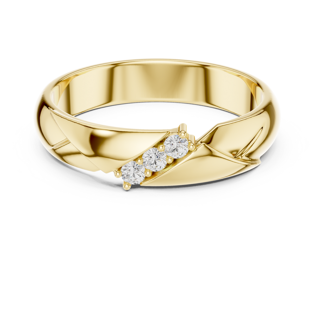 Graduated Trio Mens Ring — 0.08ct