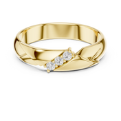 Graduated Trio Mens Ring — 0.08ct