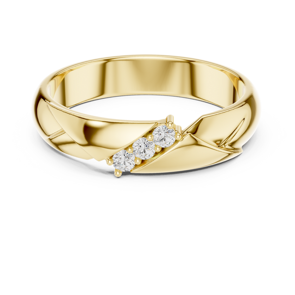 Graduated Trio Mens Ring — 0.08ct