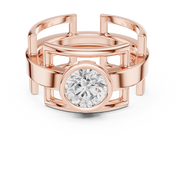 Crown Edge Mens Ring — 1.00ct