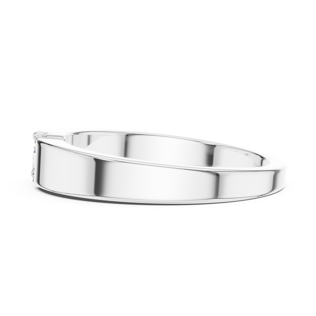 Tapered Solitaire Mens Ring — 0.30ct