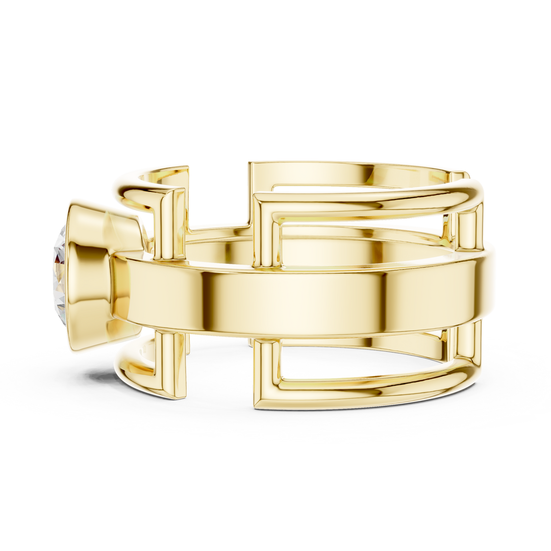 Crown Edge Mens Ring — 1.00ct