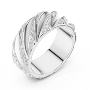 Twisted Rope Mens Ring — 0.63ct