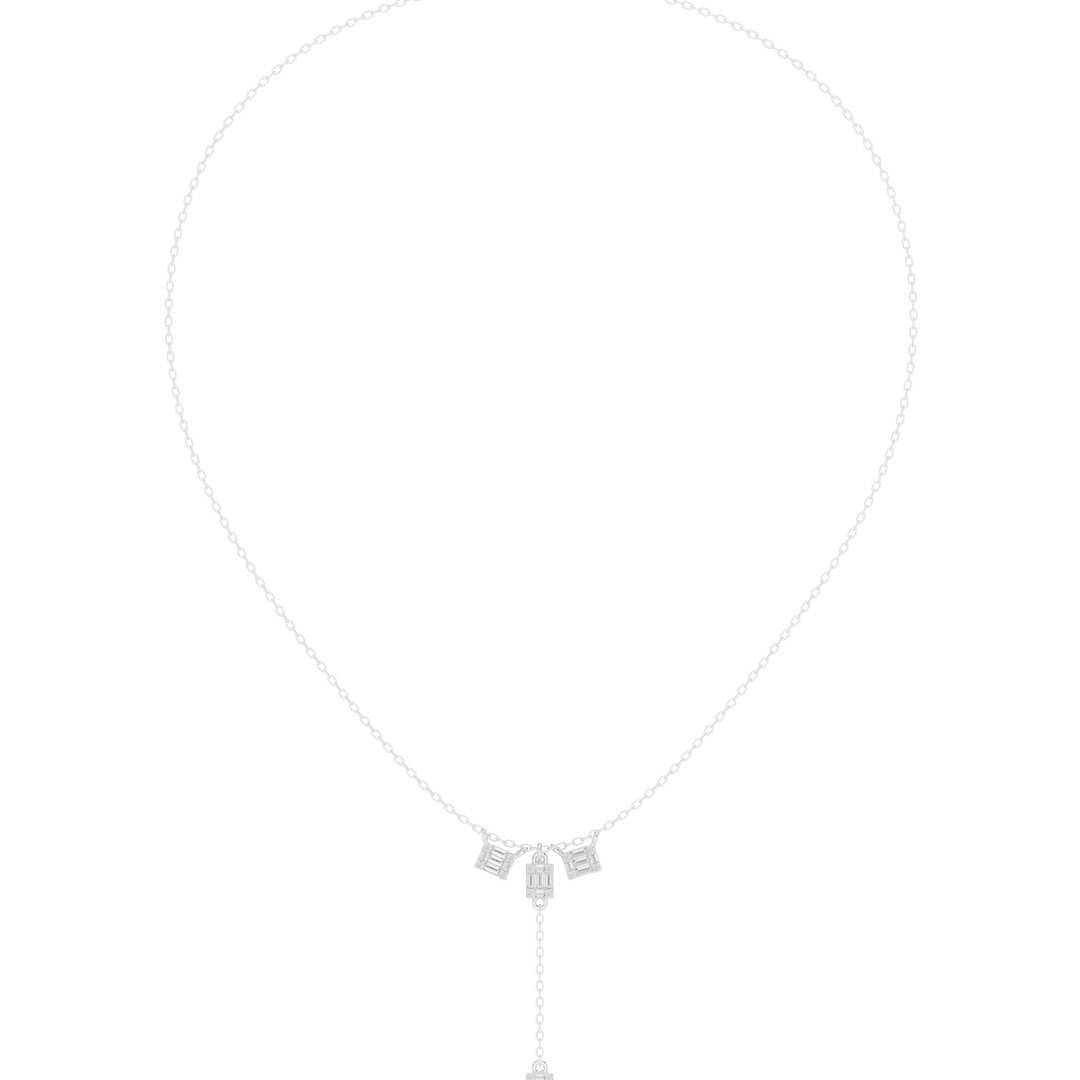 Architectural Y-Drop Necklace — 0.53ct