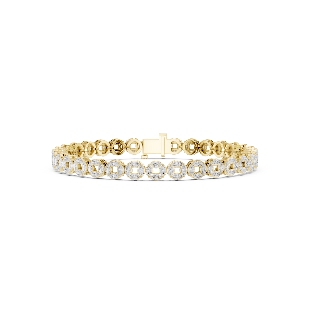 Marquise Link Men's Bracelet — 3.40ct