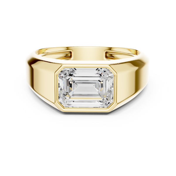 Emerald Signet Mens Ring — 1.80ct