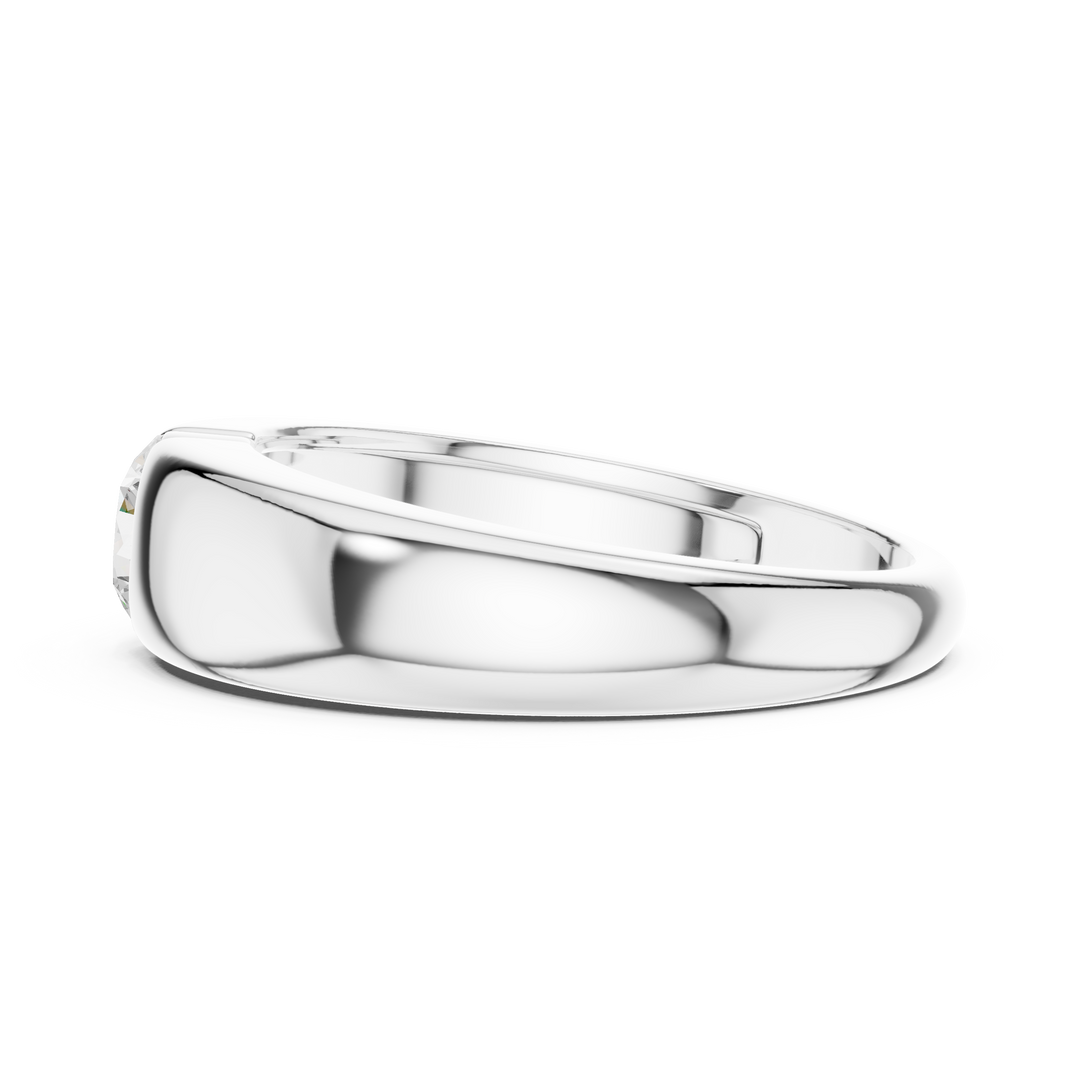 Smooth Dome Mens Ring — 0.01ct
