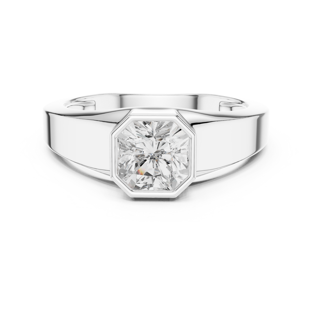 Radiant Signet Mens Ring — 1.10ct