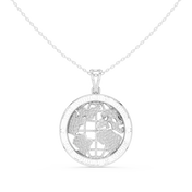 World Map Pendant — 1.06ct