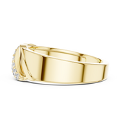 Graduated Diagonal Mens Ring — 0.14ct