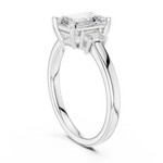 Load image into Gallery viewer, Élégance Emerald Three-Stone Diamond Ring
