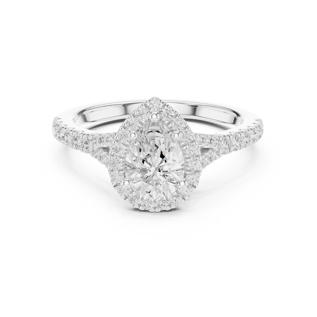 Lune 1.00ct Pear Shape Diamond Ring