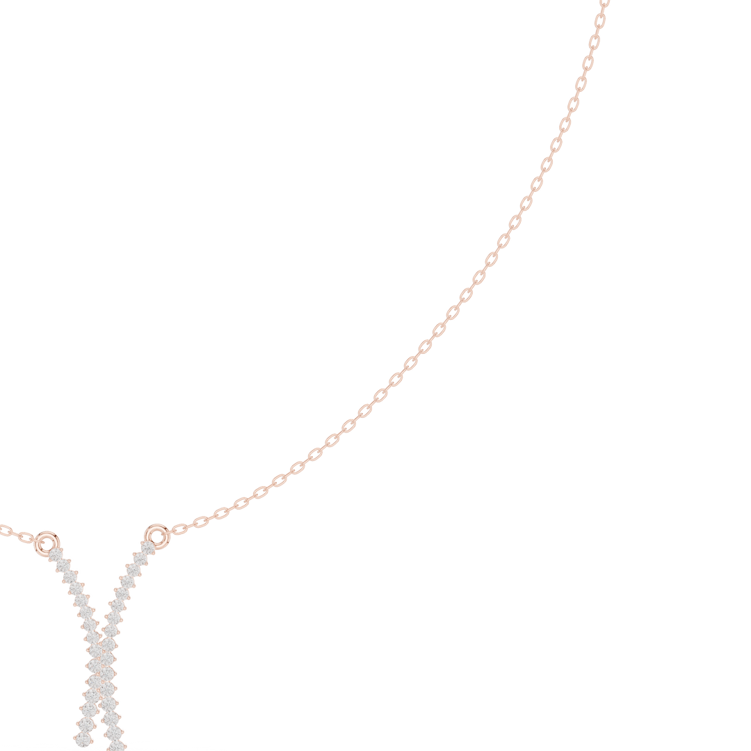Forked Branch Pendant Necklace — 0.37ct
