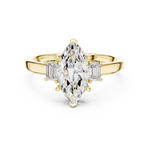 Load image into Gallery viewer, Celestia Marquise Three-Stone Diamond Engagement Ring
