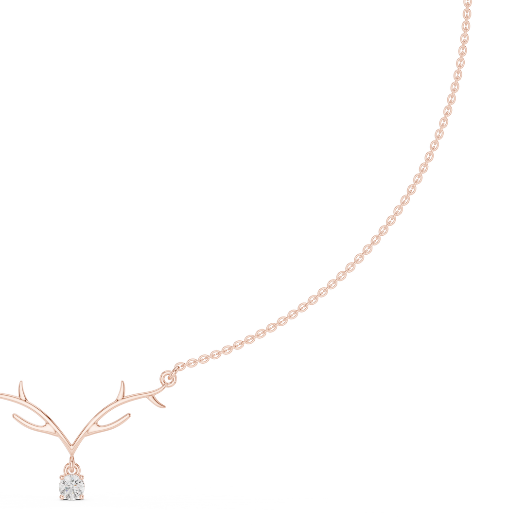 Sculptural Branch Pendant Necklace — 0.24ct