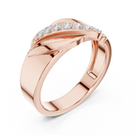 Load image into Gallery viewer, Graduated Diagonal Mens Ring — 0.14ct
