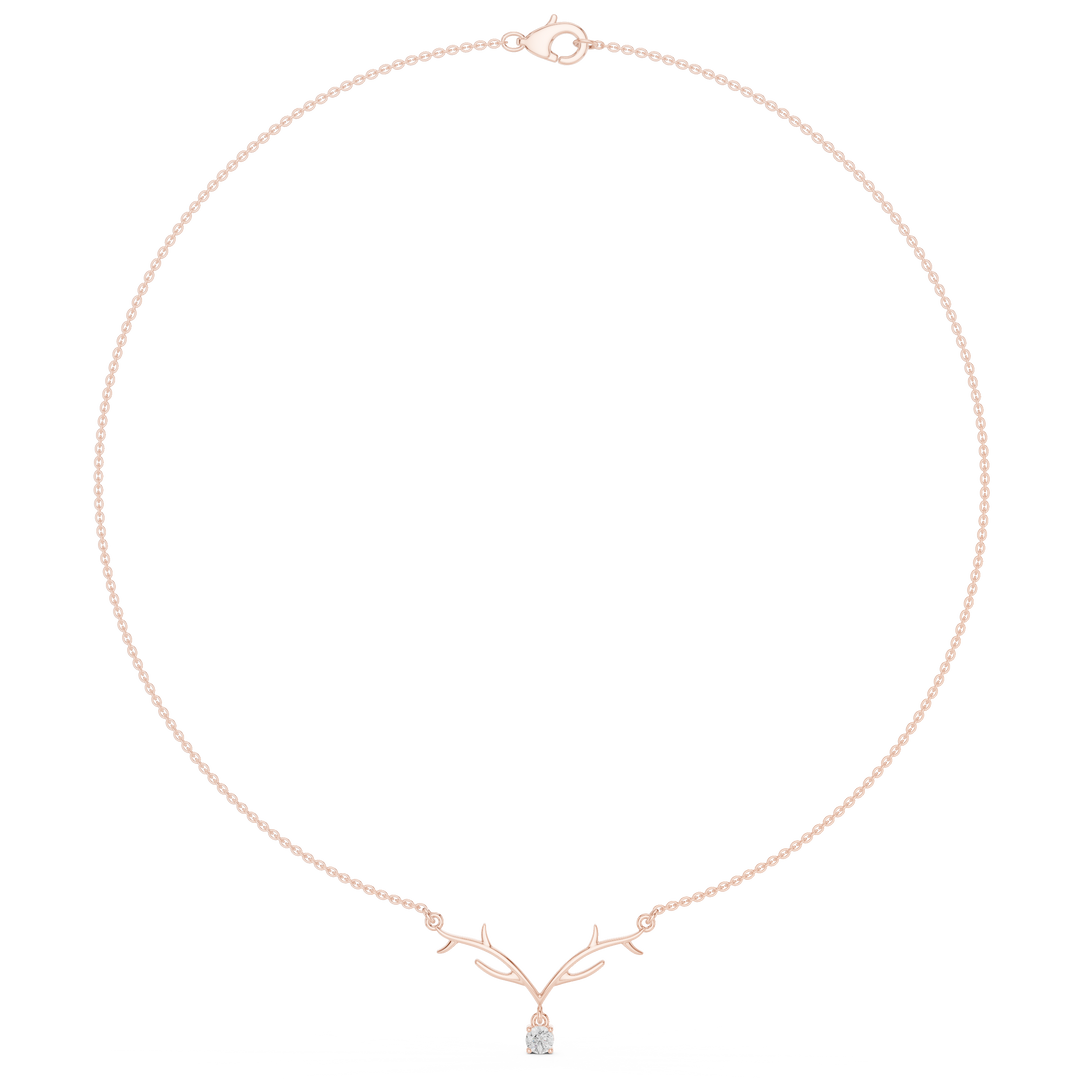 Sculptural Branch Pendant Necklace — 0.24ct