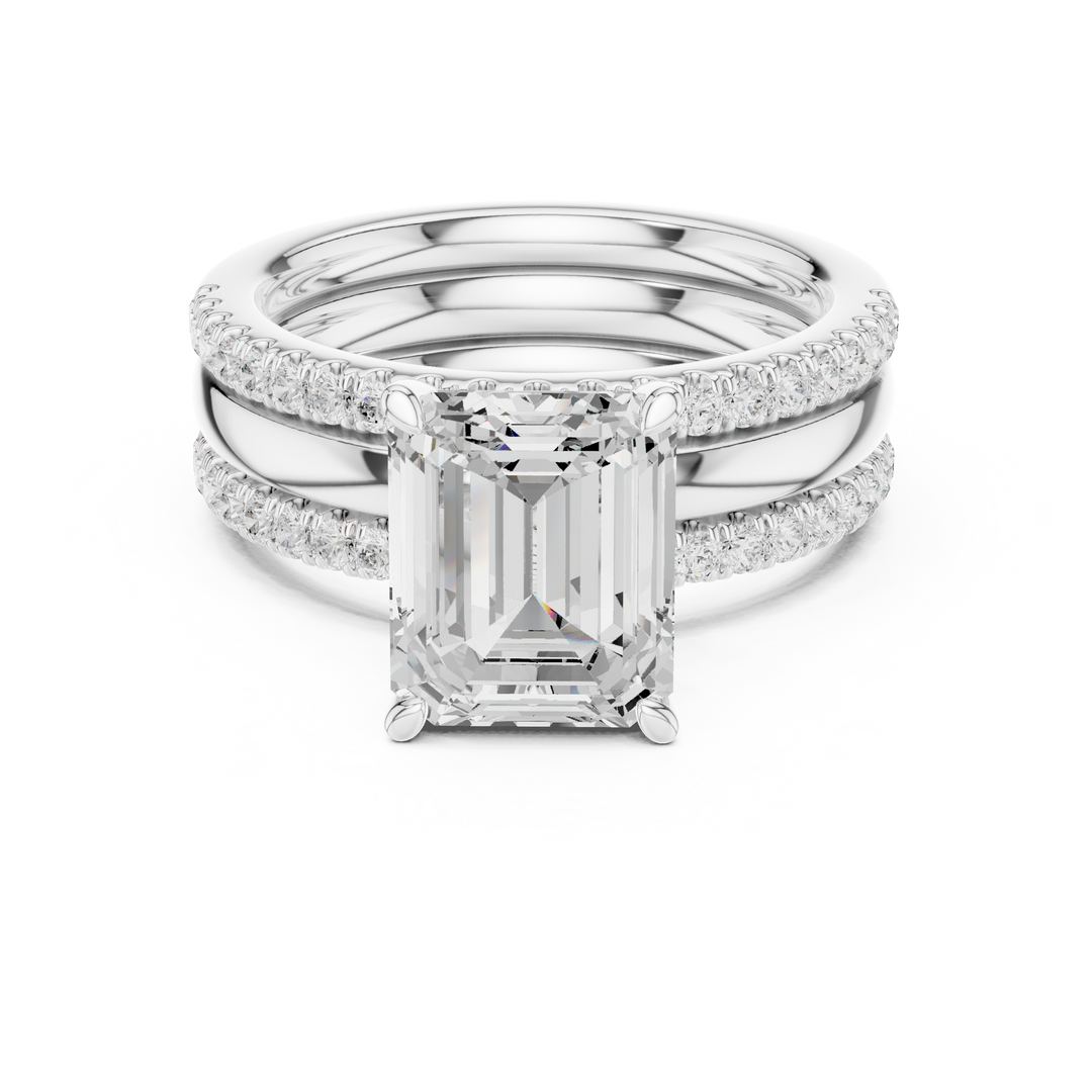 Oberon 2.83ct Emerald Cut Diamond Ring