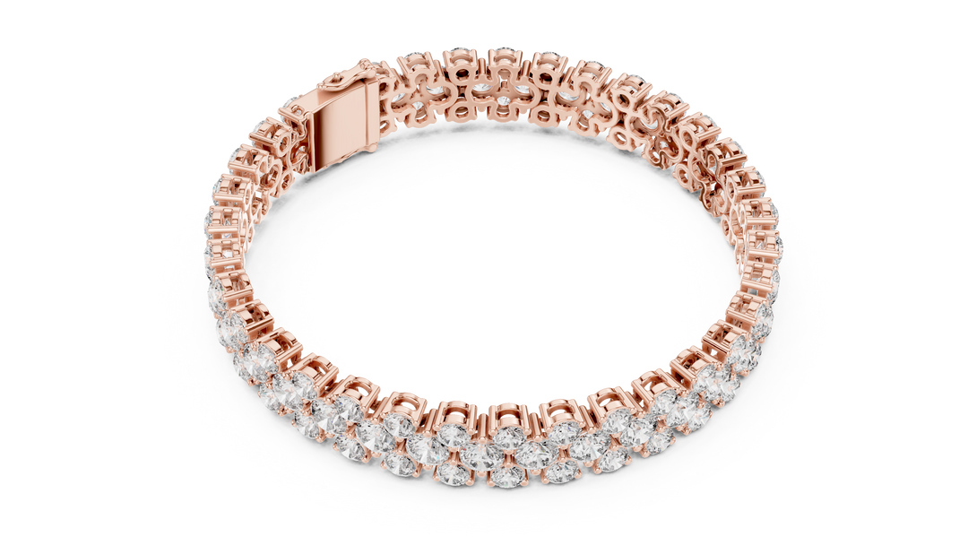 Two-Row Diamond Bracelet — 17.38ct