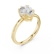 Petal Pear Shape Diamond Accent Ring