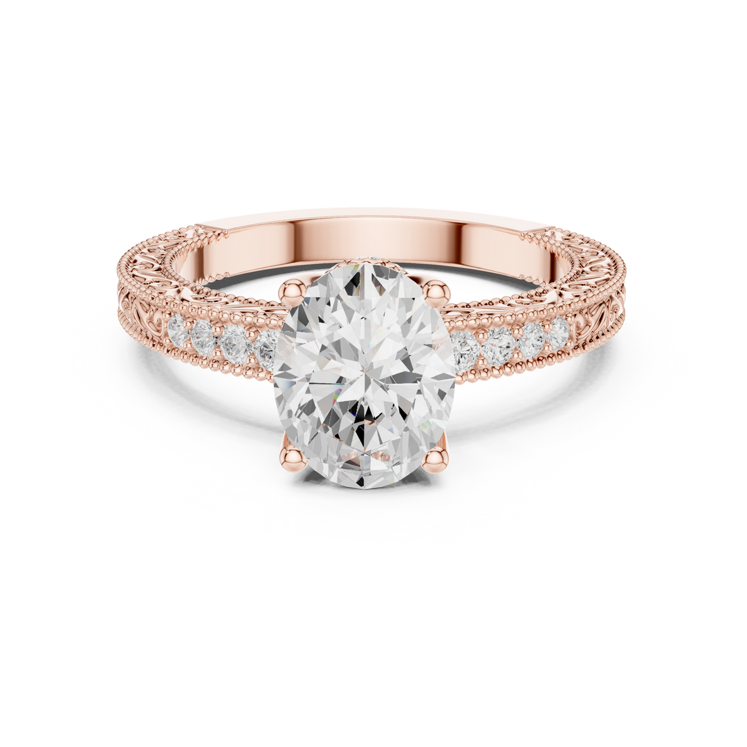 Horizon 2.00ct Oval Diamond Three-Stone Ring