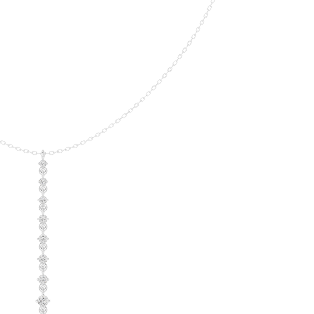 Graduated Solitaire Drop Necklace — 0.63ct
