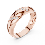 Load image into Gallery viewer, Curved Pavé Mens Ring — 0.13ct
