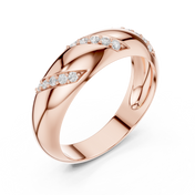 Curved Pavé Mens Ring — 0.13ct