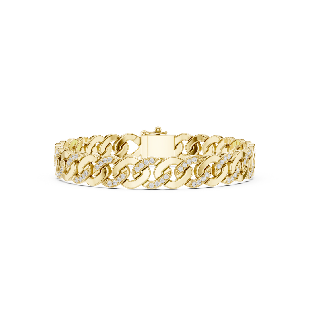 Chunky Curb Link Men's Bracelet — 1.10ct