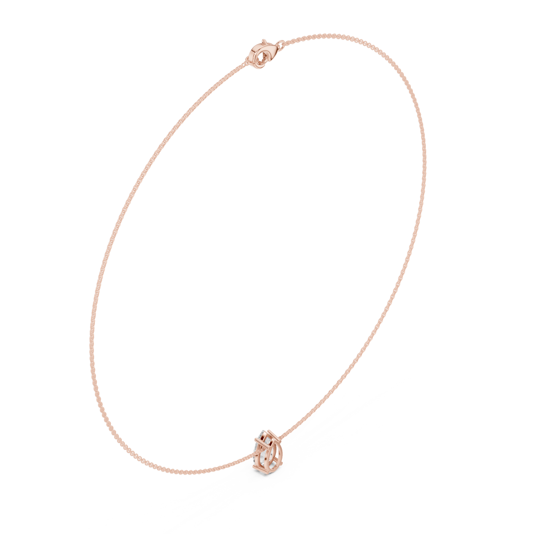 Pear Solitaire Drop Necklace — 3.07ct