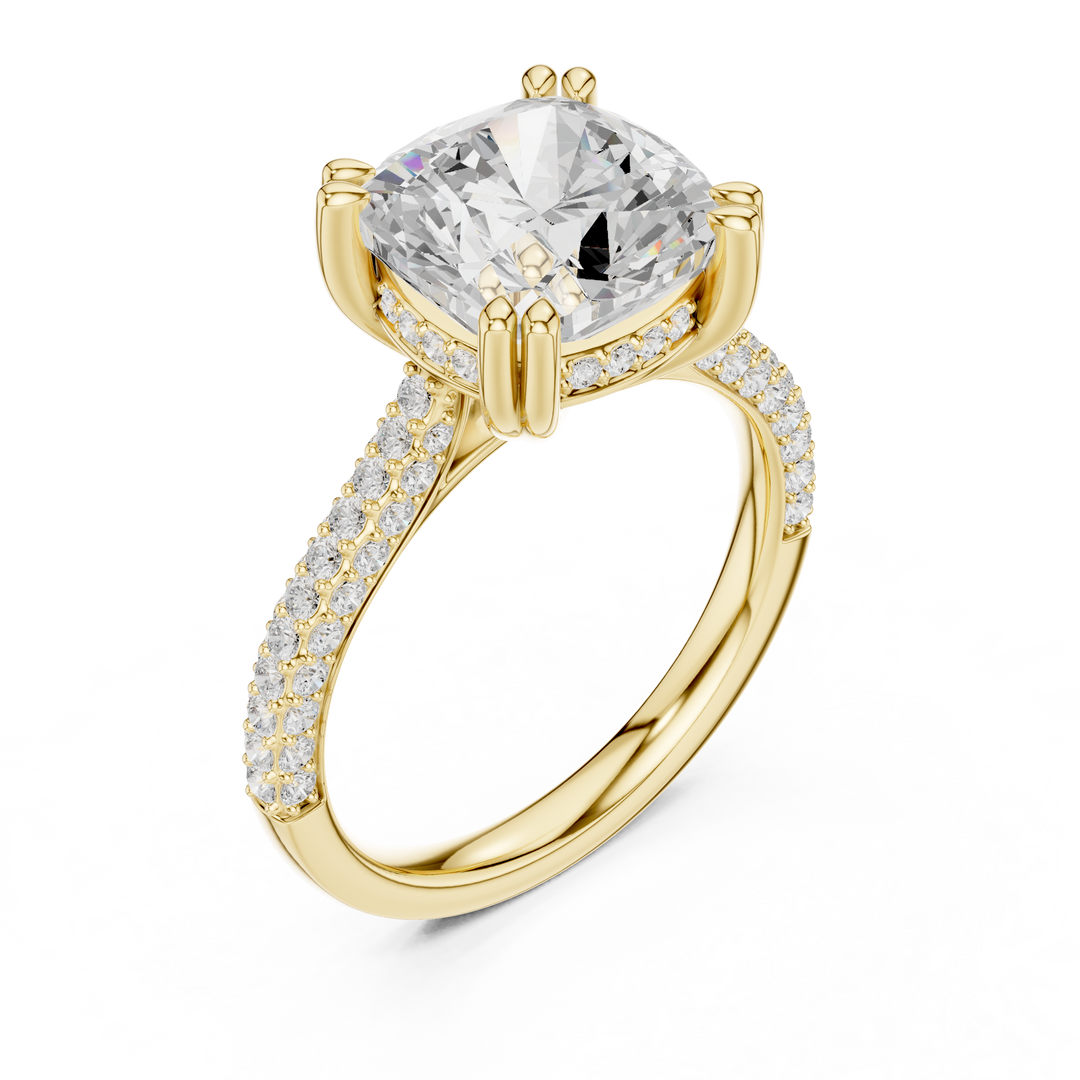 Summit 3.68ct Cushion Cut Diamond Ring