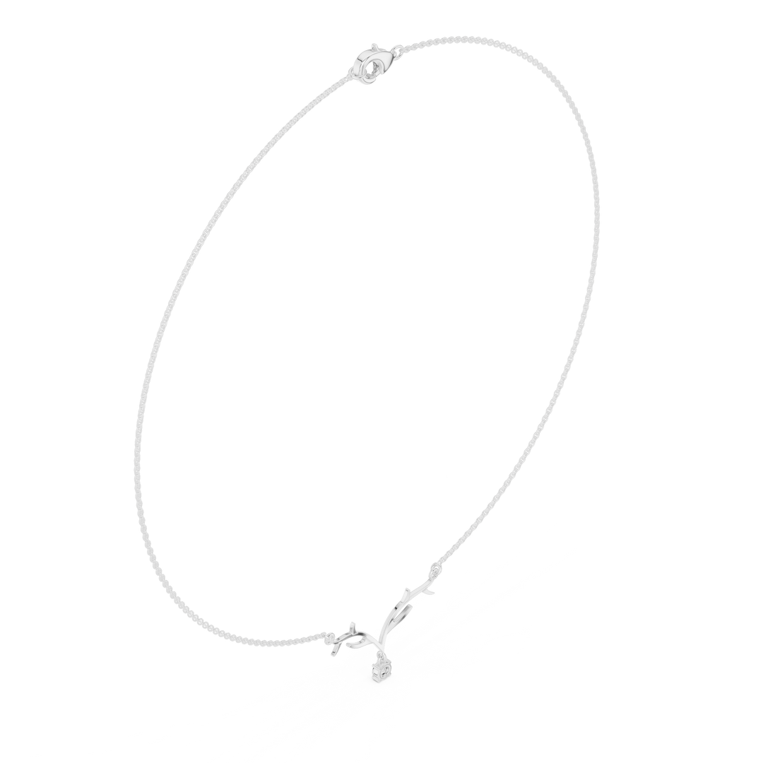 Sculptural Branch Pendant Necklace — 0.24ct