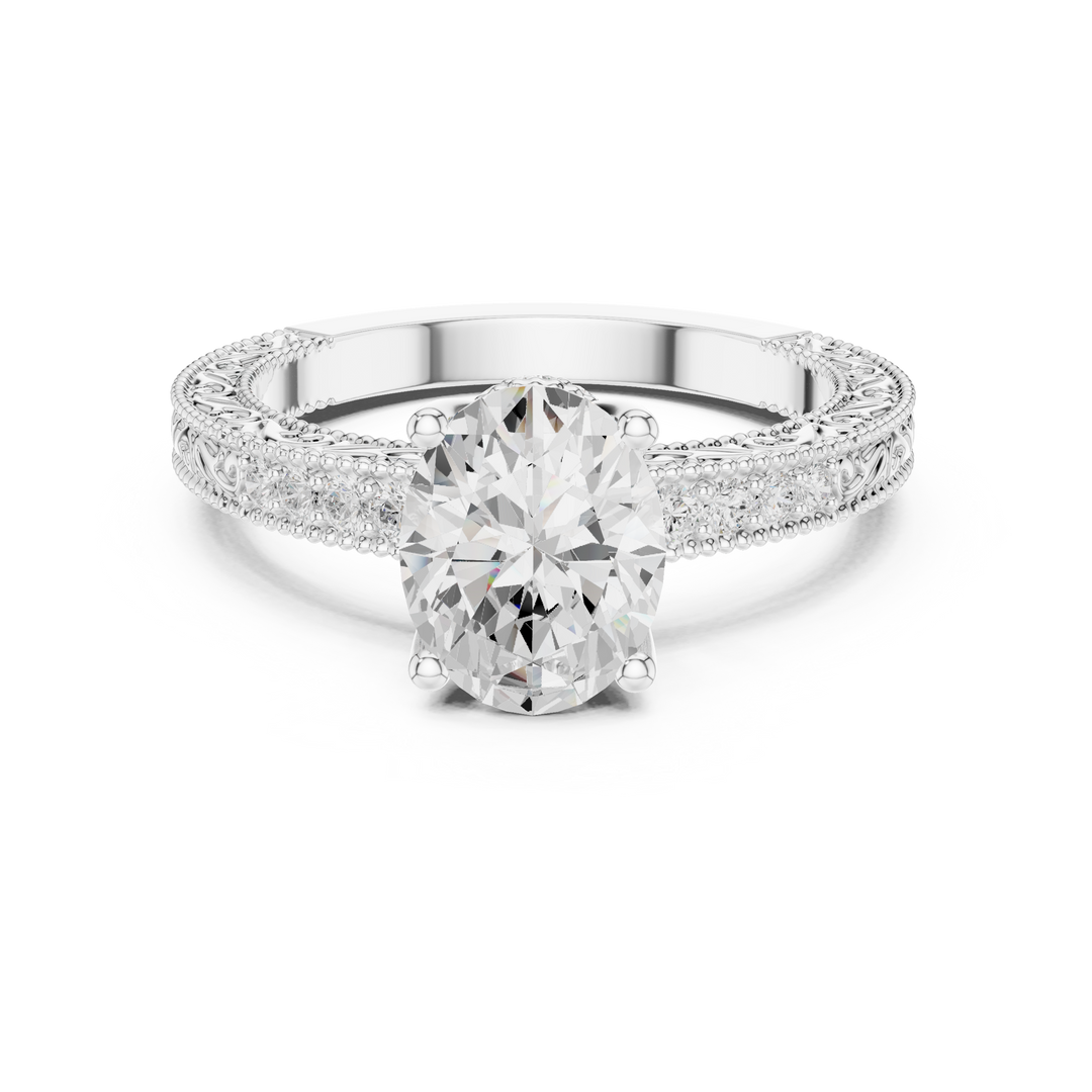Horizon 2.00ct Oval Diamond Three-Stone Ring