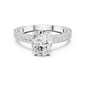 Horizon 2.00ct Oval Diamond Three-Stone Ring