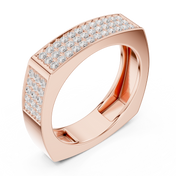 Pavé Surface Mens Ring — 0.53ct