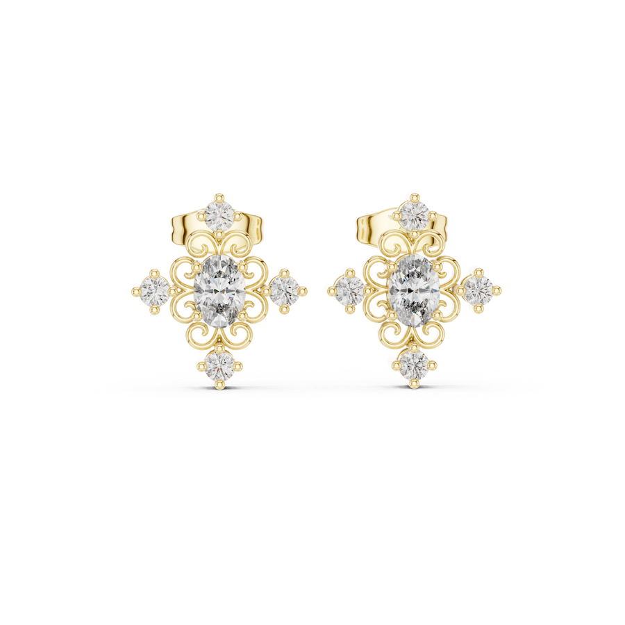 Aanya Diamond Solitaire Stud Earrings