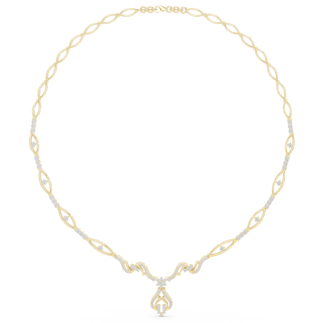 Oval Link Tassel Necklace — 1.84ct