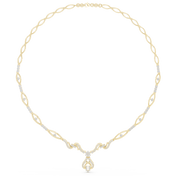 Oval Link Tassel Necklace — 1.84ct