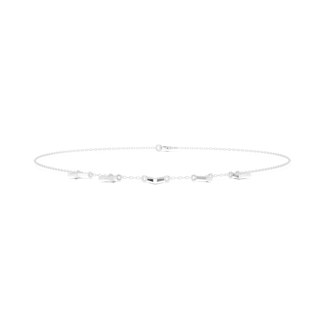 KAVYA Name Letter Necklace — 0.31ct