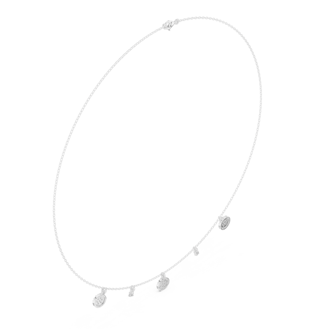 Hexagonal Cluster Necklace — 0.38ct