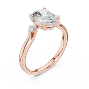 Belle Oval Diamond Solitaire Ring