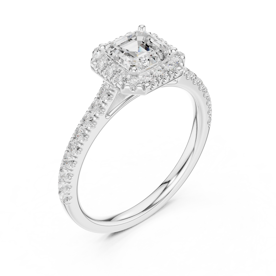 Mireille 0.86ct Emerald Cut Diamond Ring