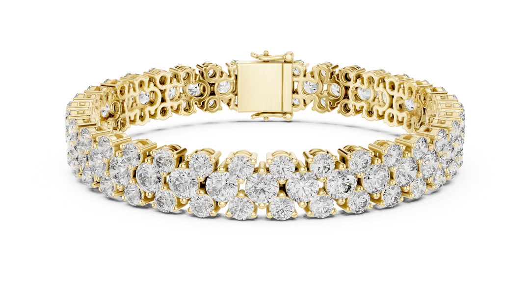 Two-Row Diamond Bracelet — 17.38ct
